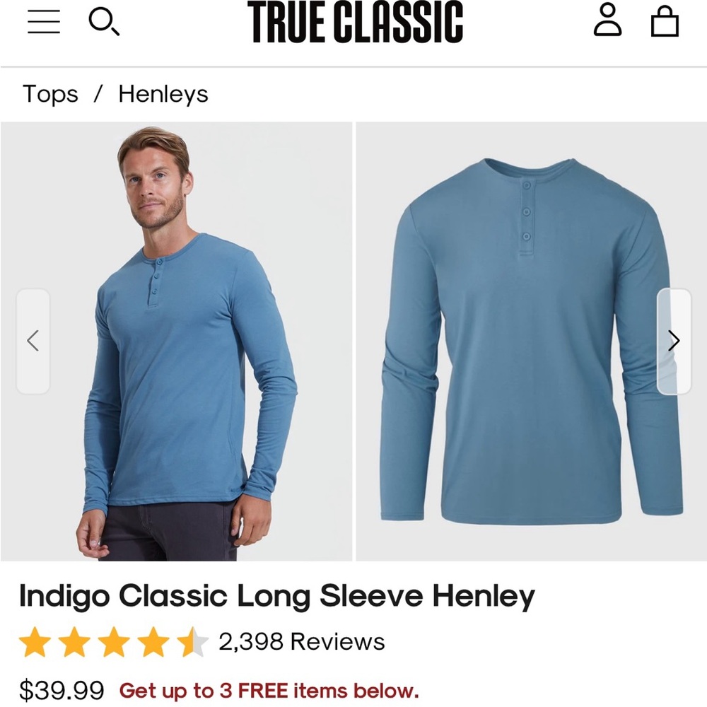 Men's True Classic Henley
